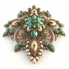 Art deco beadwork decorative element.