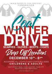 Coat Winter Drive in Vector Template