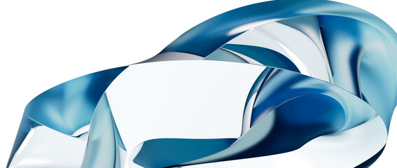 abstract blue and navy blue wave background, 3d rendering wavy wallpaper