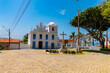 © Fotos GE - praça de Guarapari região metropolitana de Vitória, Espirito Santo, Brasil e placa escrita  Igreja de Nossa Senhora da Conceição