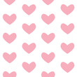 © Sweta - Vector seamless pattern of pink hand drawn flat heart isolated on white background