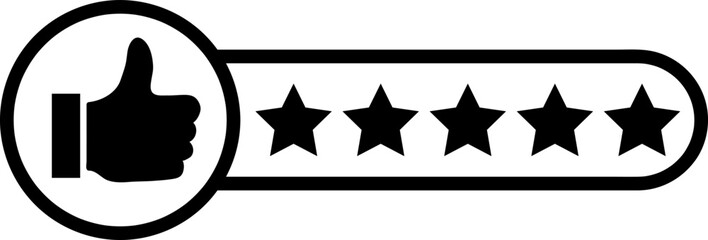 Hand and star signage design trendy on white background