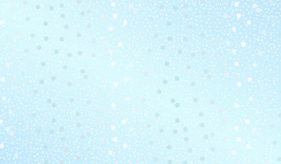 Wall Mural - Light Blue Background with Confetti Dots for Winter