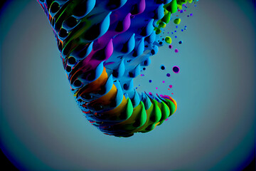 Wall Mural - Abstract flowing paint dripping