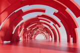 Fototapeta Perspektywa 3d - 3d rendering tunnel architecture picture
