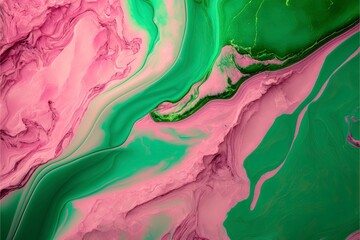 Poster - Green and pink marble texture natural background