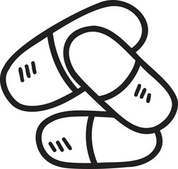 Canvas Print - Hand Drawn capsule pill illustration