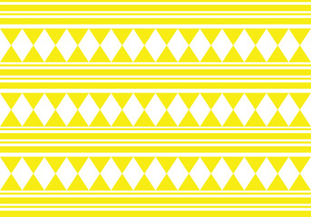 Wall Mural - yellow and white tribal traditional ikat ethnic pattern, design for ikat background, argyle fabric, yellow gingham. Produced in many traditional textile centers around the world. including in India