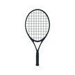 © stasylionet - Flat vector illustration in childish style. Hand drawn tennis racket with dampener