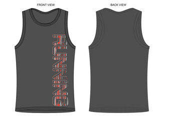 Wall Mural - TANK TOP MAN MOCKUP DESIGN