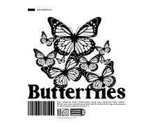 Vintage Illustration Of Butterfly T Shirt Design, Vector Graphic, Typographic Poster Or Tshirts Street Wear And Urban Style