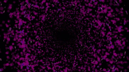 Wall Mural - motion background of red-purple particles radiating out from the center