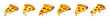 © Hakan Kaçar - Pizza slice with dripping cheese. A slice of Italian pizza on a white background.Vector Illustration.