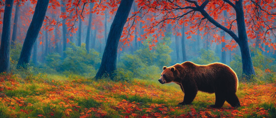 brown bear in the forest