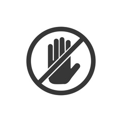 don't touch vector icon, on white background eps10 editable