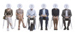 © stokkete - PNG file no background Job candidates sitting in the waiting room