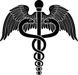 Sticker - Caduceus Medical Doctor Symbol