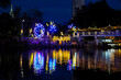 loy krathong festival chiang mai Lichterfest in Asien Thailand bei Dämmerung Lichter können im Fluss erkannt werden