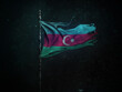 Azerbaijan, Republic of Azerbaijan Flag, Weathered Waving Azerbaijan Flag
