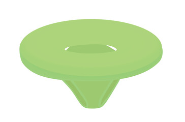 Poster - Green  baby swim ring. vector