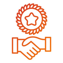 Poster - Handshake Icon Style