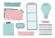 © Mental Health - Vision board set. Collection of graphic elements for website, space for text and notes, workflow organization and time management. Cartoon flat vector illustrations isolated on white background