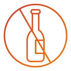 Sticker - Alcohol Addiction Icon Style