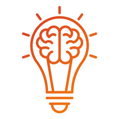 Sticker - Creative Brain Icon Style