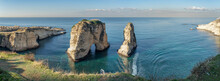Rouche Rocks In Beirut, Lebanon, Mediterranean Sea