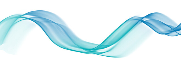 Wall Mural - Abstract wave lines flowing smooth curve blue