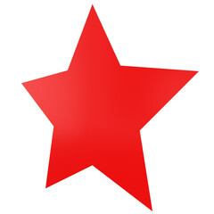 Wall Mural - Star 3d - 5 point star - Christmas star isolated