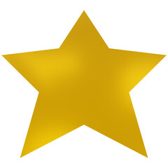 Wall Mural - Star 3d - 5 point star - Christmas star isolated