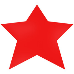 Wall Mural - Star 3d - 5 point star - Christmas star isolated