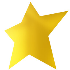 Wall Mural - Star 3d - 5 point star - Christmas star isolated