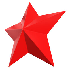 Wall Mural - Star 3d - Christmas star - 5 point star isolated