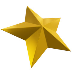 Wall Mural - Star 3d - Christmas star - 5 point star isolated