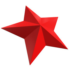 Wall Mural - Star 3d - Christmas star - 5 point star isolated