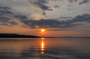 Canvas Print - Sonnenuntergang am Bodensee