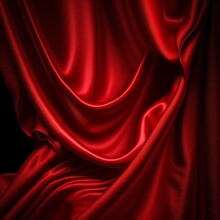 Red Fabric Background Or Red Cloth For Design