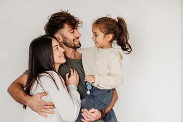 Family portrait in new apartment