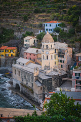 Wall Mural - View of Romantic Seascape in Five lands, Vernazza, Cinque Terre, Liguria Italy Europe. September 2022