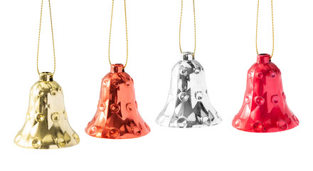 Wall Mural - Set of Bell decoration isolated on white background with clipping path.
