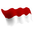 Indonesian and Monaco Wavy Flag