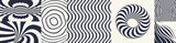 Fototapeta Do przedpokoju - Art composition. Pattern with optical illusion. Abstract striped background with ripple effect. 3D illustration for brochure, poster, poster, presentation, flyer or banner.