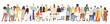 © Stafeeva - Diversity. People stand side by side together. Flat vector illustration.