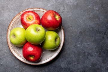 Wall Mural - Red and green garden apples