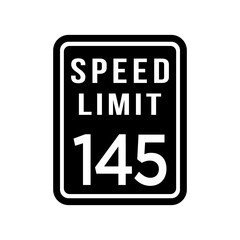 speed limit, black, icon, design, flat, style, trendy, collection, template