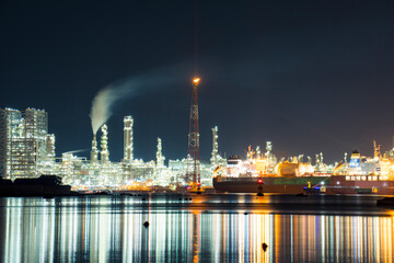 Factory Landscape in Ulsan, Korea