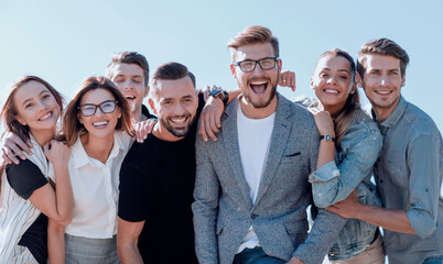 Wall Mural - portrait of a group of successful young people