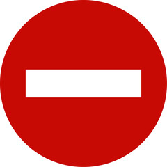 Wall Mural - Do not enter red road sign or traffic sign. Street symbol illustration.